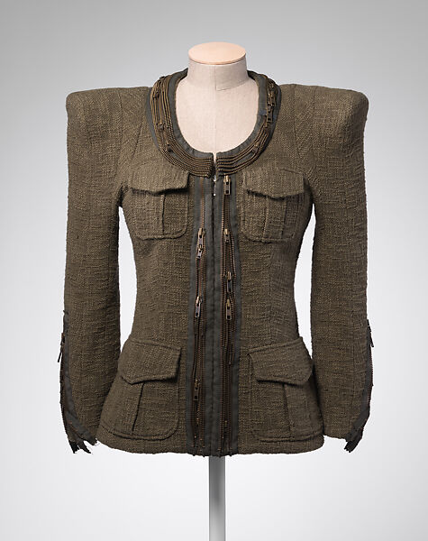 Jacket, House of Balmain (French, founded 1945), wool, metal, French 