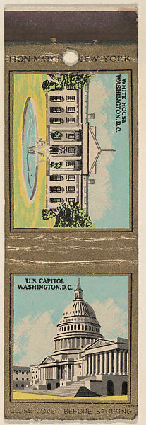 Washington D.C. Souvenir Views Match Cover series (U40.14), Lion Match Company, Printed matchbook 