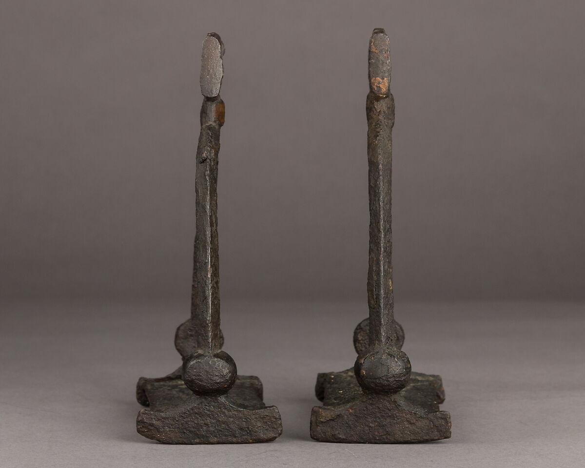 Pair of Stirrups, Iron, bronze, gold, silver, Scandinavian, possibly Danish