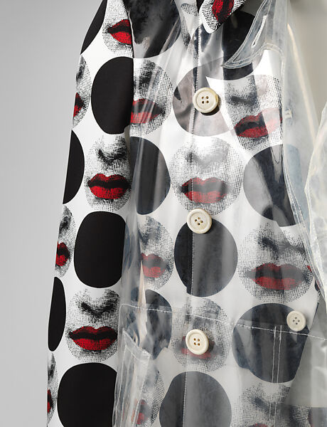 Ensemble, Comme des Garçons (Japanese, founded 1969), (a) polyester, plastic (polyurethane); (b) polyester; (c, d) leather, cotton, Japanese