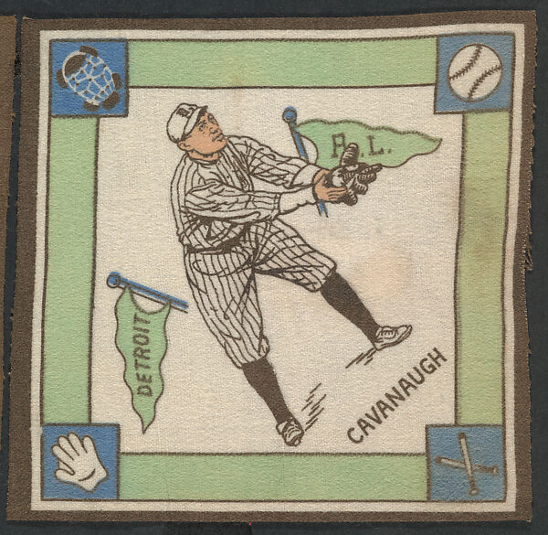 Marty Cavanaugh, Detroit, American League from Baseball Players Felt Blanket series (B18), Printed felt 