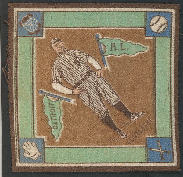 Harry Coveleski, Detroit, American League from Baseball Players Felt Blanket series (B18), Printed felt 