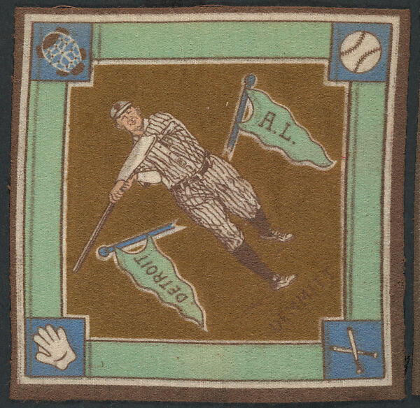 Ray Demmitt, Detroit, American League from Baseball Players Felt Blanket series (B18), Printed felt 