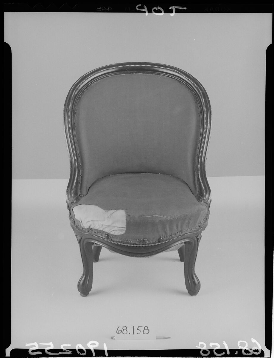 Slipper Chair, Alexander Roux (1813–1886), Maple, brass, American