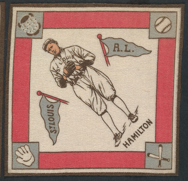 Earl Hamilton, St. Louis, American League from Baseball Players Felt Blanket series (B18), Printed felt 