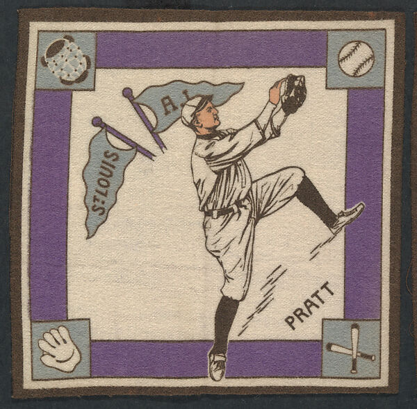 Del Pratt, St. Louis, American League from Baseball Players Felt Blanket series (B18), Printed felt 