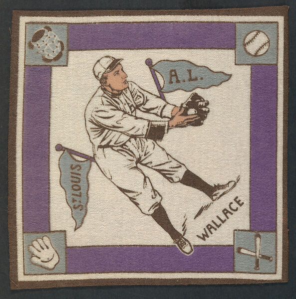Bobby Wallace, St. Louis, American League from Baseball Players Felt Blanket series (B18), Printed felt 