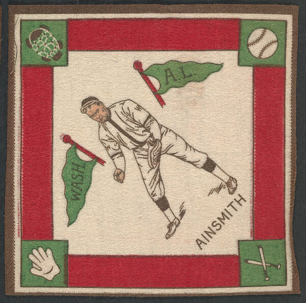 Eddie Ainsmith, Washington, American League from Baseball Players Felt Blanket series (B18), Printed felt 