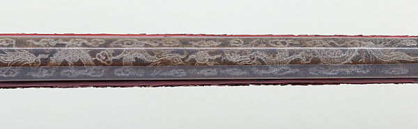 Matchlock Gun with Carved Red Lacquer Stock, Lacquer, wood, gold, silver, copper alloy, iron, Chinese