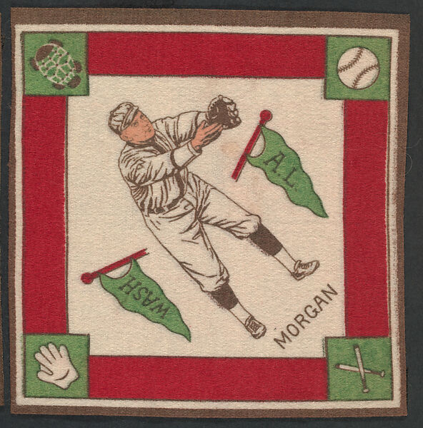 Ray Morgan, Washington, American League from Baseball Players Felt Blanket series (B18), Printed felt 