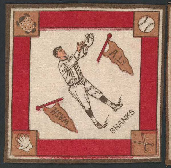 Howard Shanks, Washington, American League from Baseball Players Felt Blanket series (B18), Printed felt 