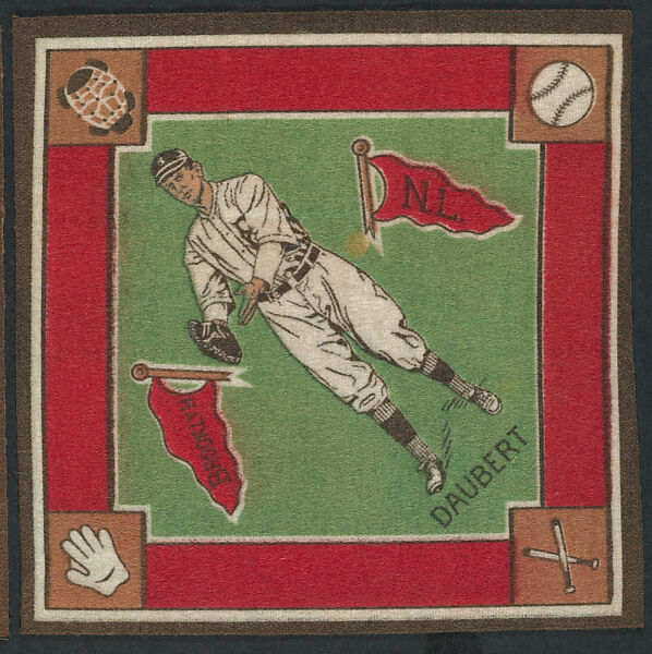Jake Daubert, Brooklyn, National League from Baseball Players Felt Blanket series (B18), Printed felt 