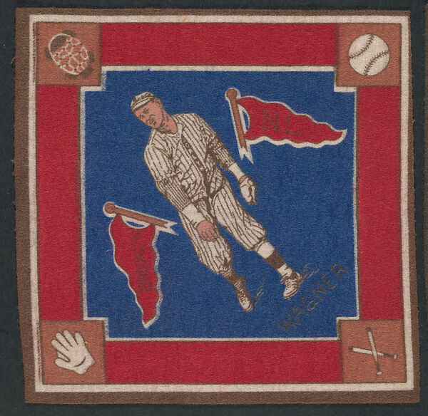 Bull Wagner, Brooklyn, National League from Baseball Players Felt Blanket series (B18), Printed felt 