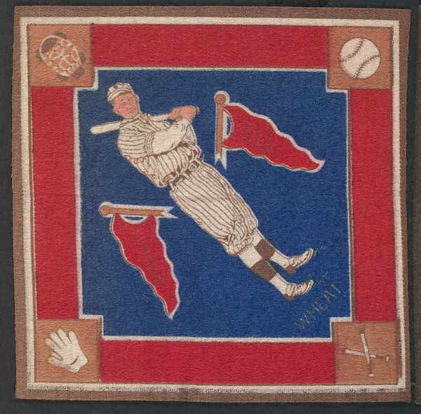 Zach Wheat, Brooklyn, National League from Baseball Players Felt Blanket series (B18), Printed felt 