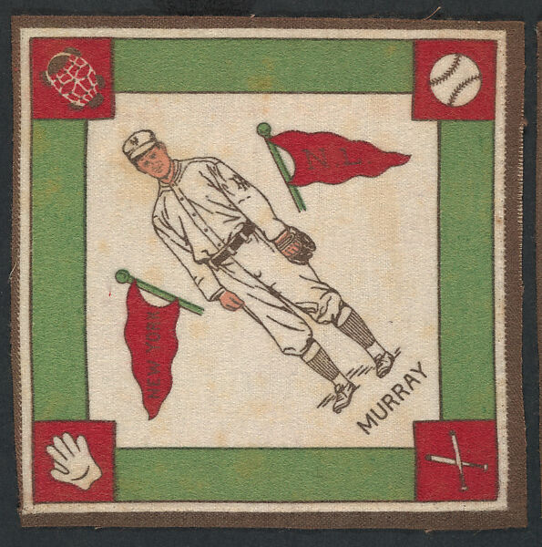 Red Murray, New York, National League from Baseball Players Felt Blanket series (B18), Printed felt 
