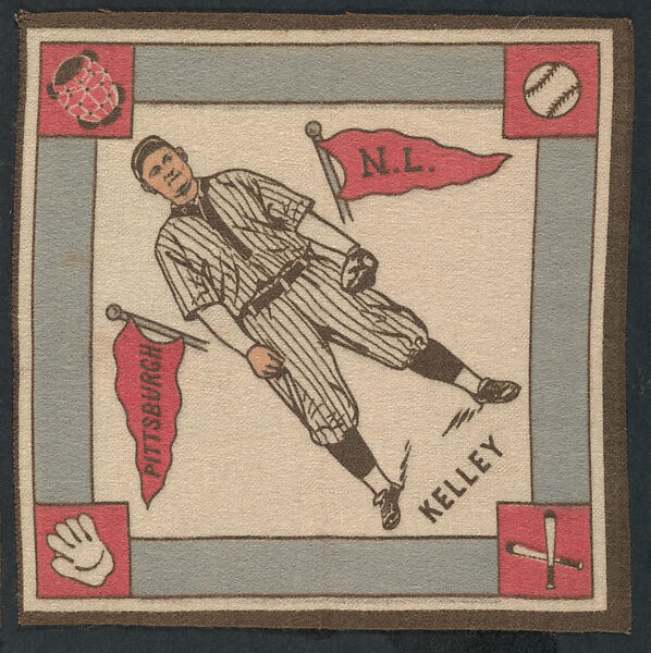 Joe Kelley, Pittsburgh, National League from Baseball Players Felt Blanket series (B18), Printed felt 