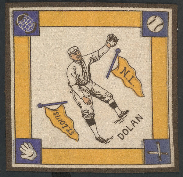 Cozy Dolan, St. Louis, National League from Baseball Players Felt Blanket series (B18), Printed felt 