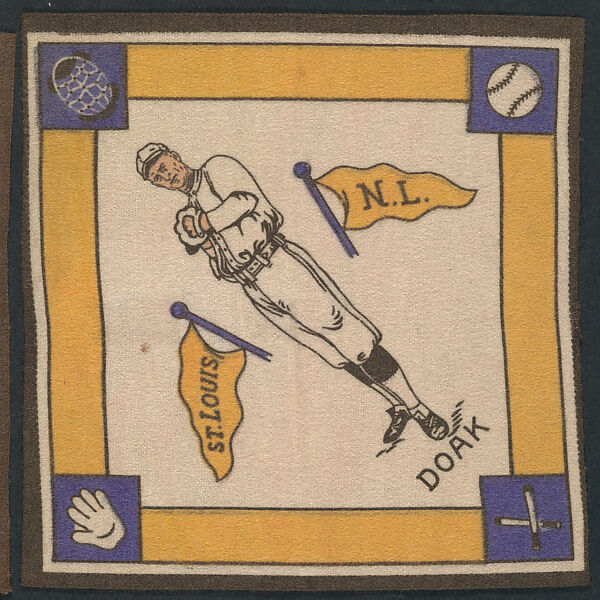 Bill Doak, St. Louis, National League from Baseball Players Felt Blanket series (B18), Printed felt 