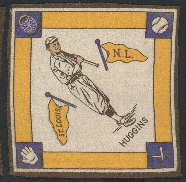 Miller Huggins, St. Louis, National League from Baseball Players Felt Blanket series (B18), Printed felt 