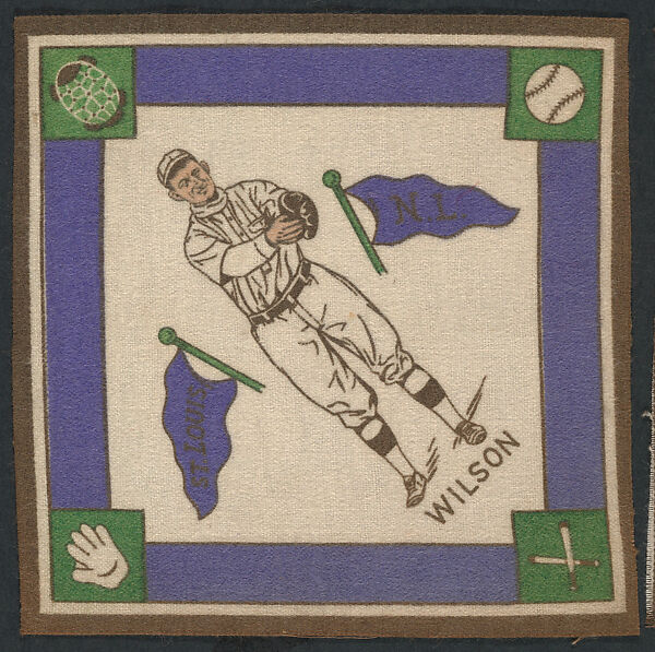 Owen Wilson, St. Louis, National League from Baseball Players Felt Blanket series (B18), Printed felt 