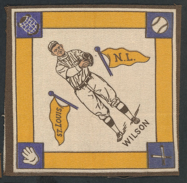 Owen Wilson, St. Louis, National League from Baseball Players Felt Blanket series (B18), Printed felt