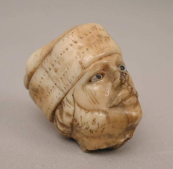 Head, Ivory, glass, Russian 