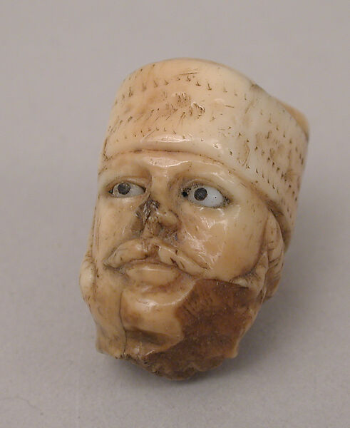 Head, Ivory, glass, Russian