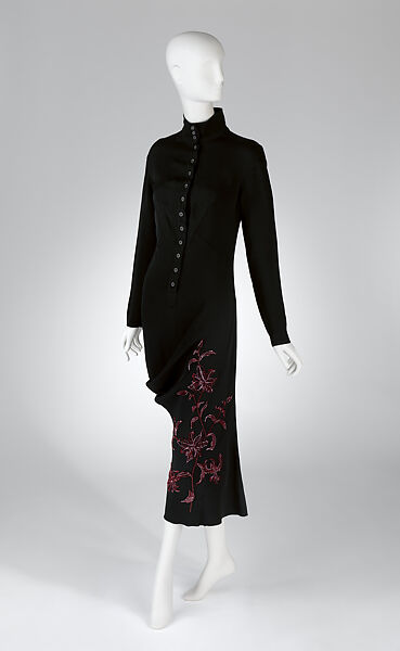 Dress, Alexander McQueen (British, founded 1992), acetate, rayon, glass, metal, British 