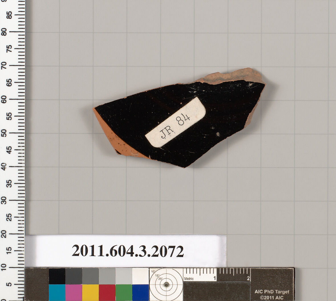 Terracotta fragment of a kylix (drinking cup), Terracotta, Greek, Attic