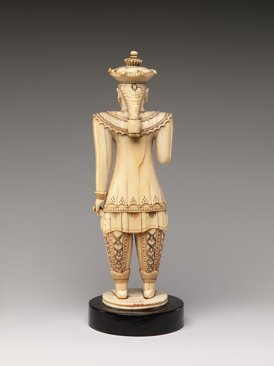 Portrait of the Sinhalese King Sri Vikrama Raja Sinha (r. 1798–1815), Ivory with engraved and painted design, Sri Lanka, Kandy district