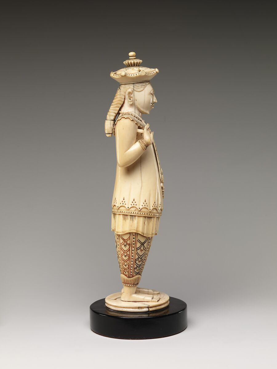 Portrait of the Sinhalese King Sri Vikrama Raja Sinha (r. 1798–1815), Ivory with engraved and painted design, Sri Lanka, Kandy district