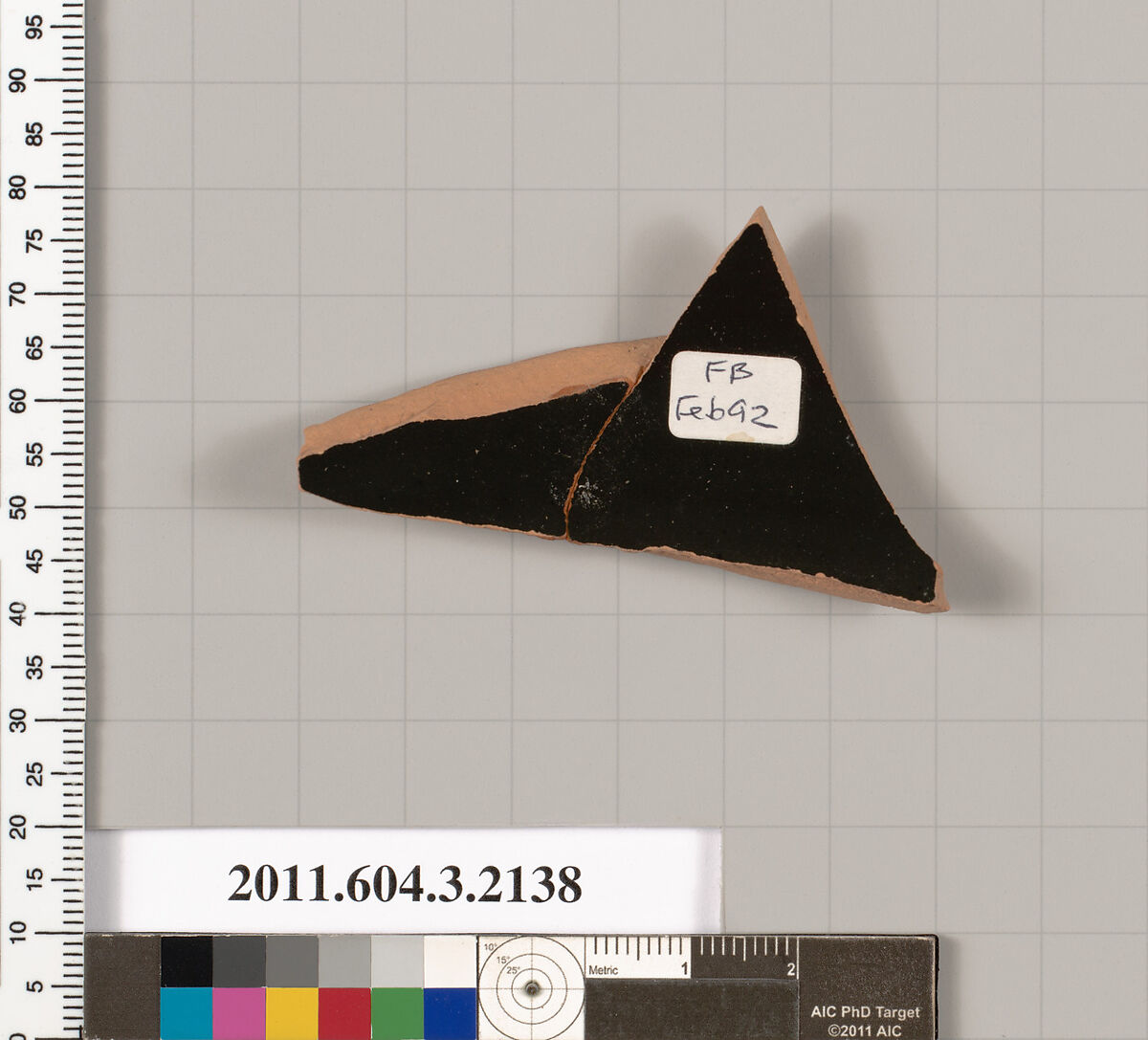 Terracotta fragment of a kylix (drinking cup), Terracotta, Greek, Attic