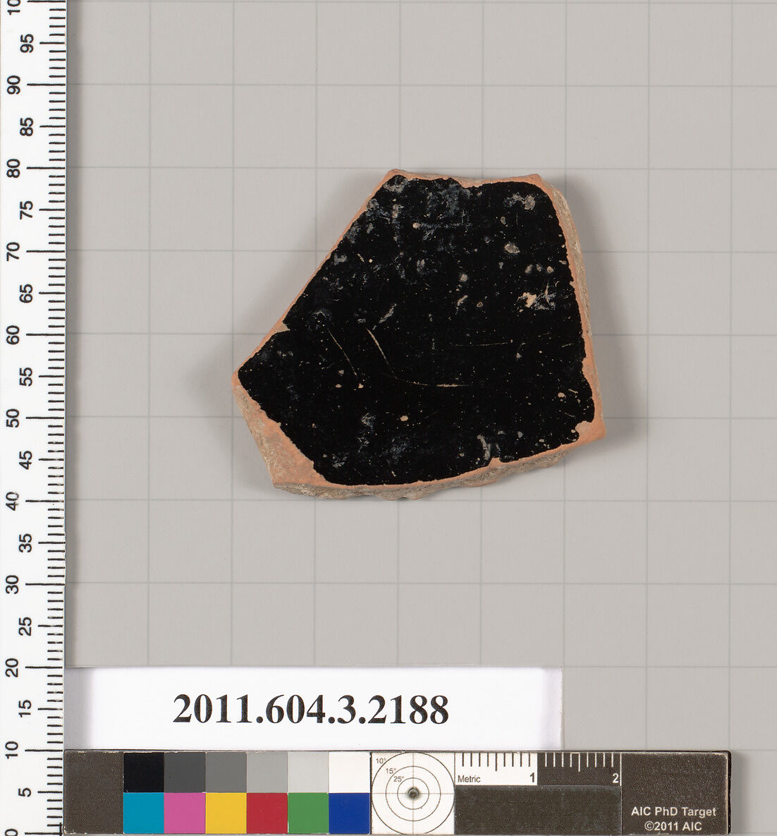 Terracotta fragment of a kylix (drinking cup), Terracotta, Greek, Attic