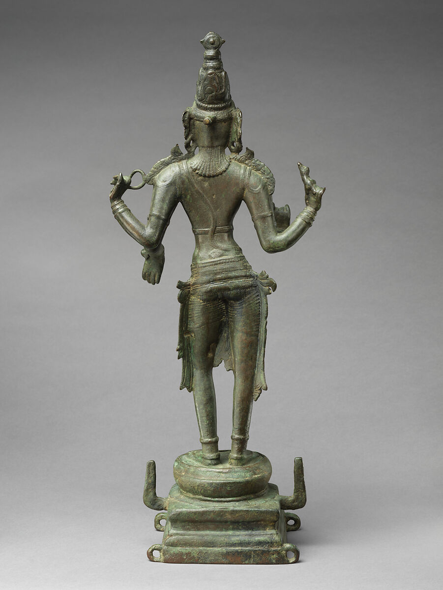 Chakra-Purusha, the Personified Discus Weapon of Vishnu, Copper alloy, India (Tamil Nadu)