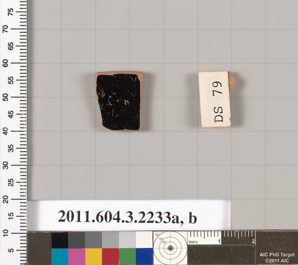 Terracotta rim fragments of kylikes (drinking cups), Terracotta, Greek, Attic