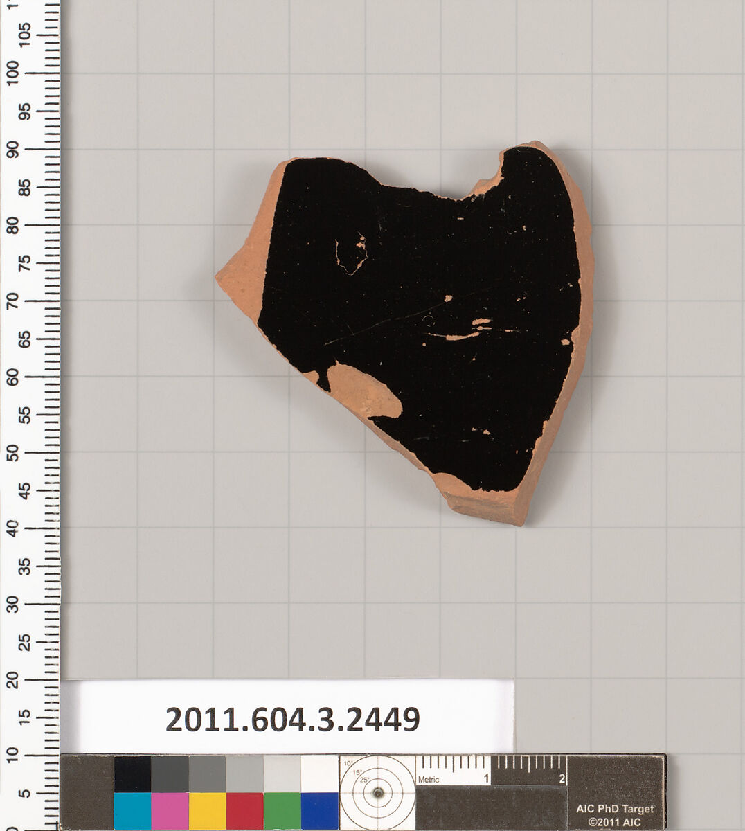 Terracotta rim fragment of a kylix (drinking cup), Terracotta, Greek, Attic