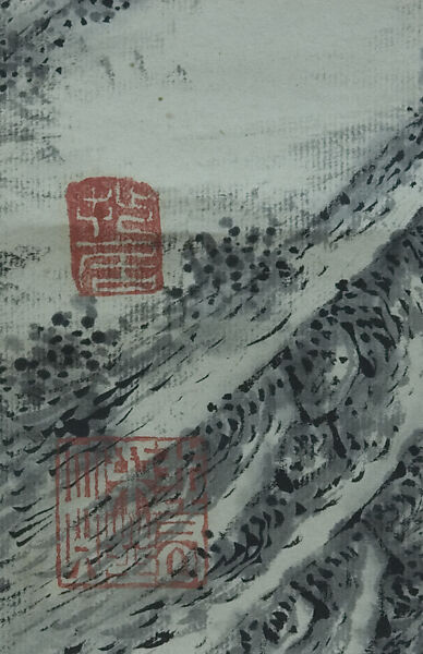 Landscape, Fukuda Kodōjin 福田古道人 (Japanese, 1865–1944), Hanging scroll; ink on paper, Japan