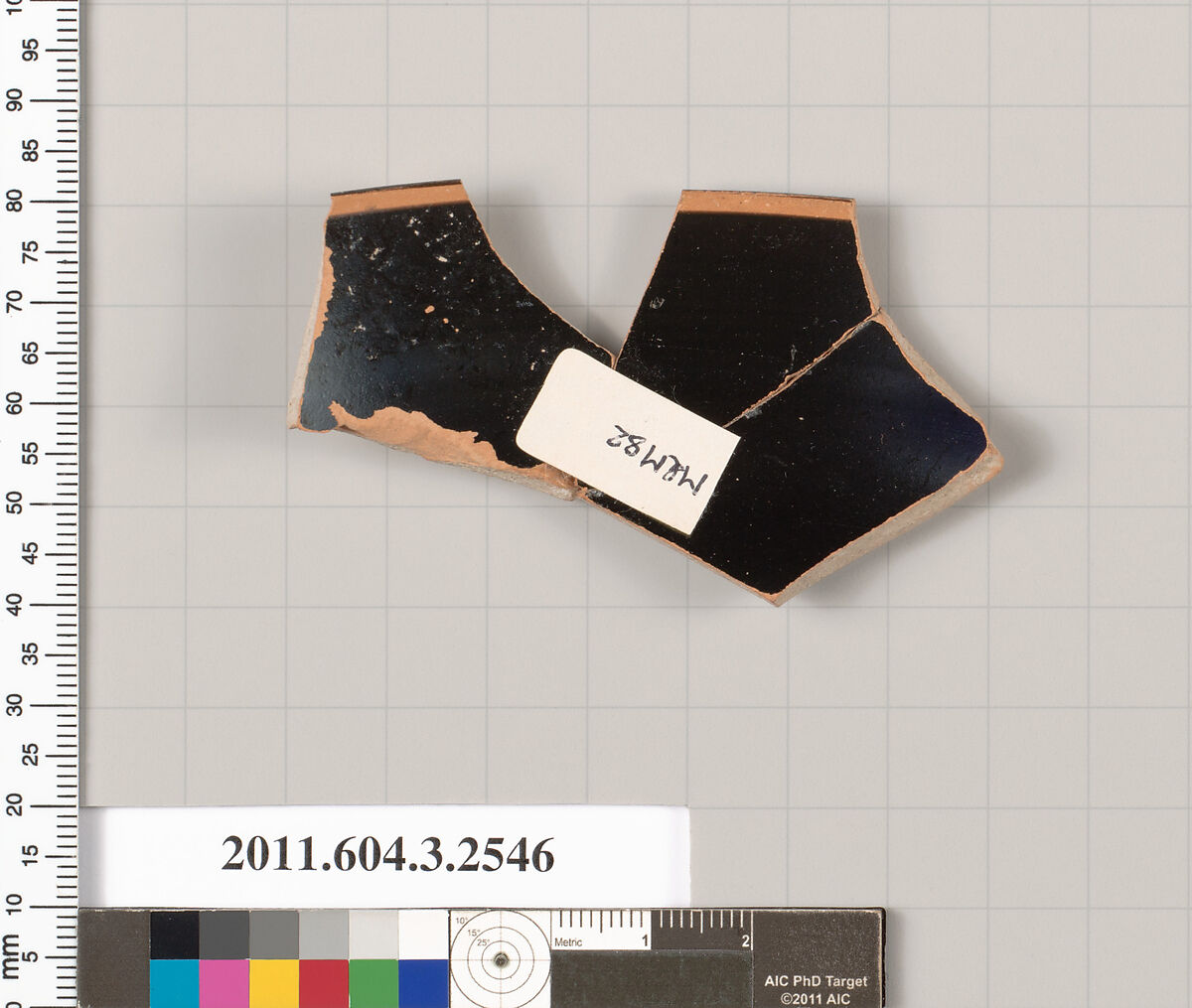 Terracotta rim fragment of a kylix (drinking cup), Terracotta, Greek, Attic