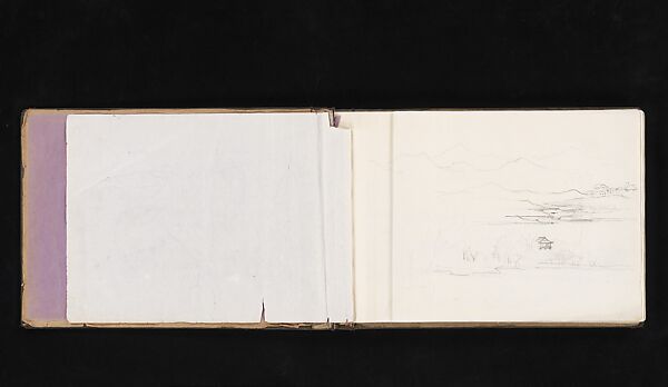 West Lake, Hangzhou, Xie Zhiliu (Chinese, 1910–1997), Sheet from a sketchbook; pencil and ink on paper, China