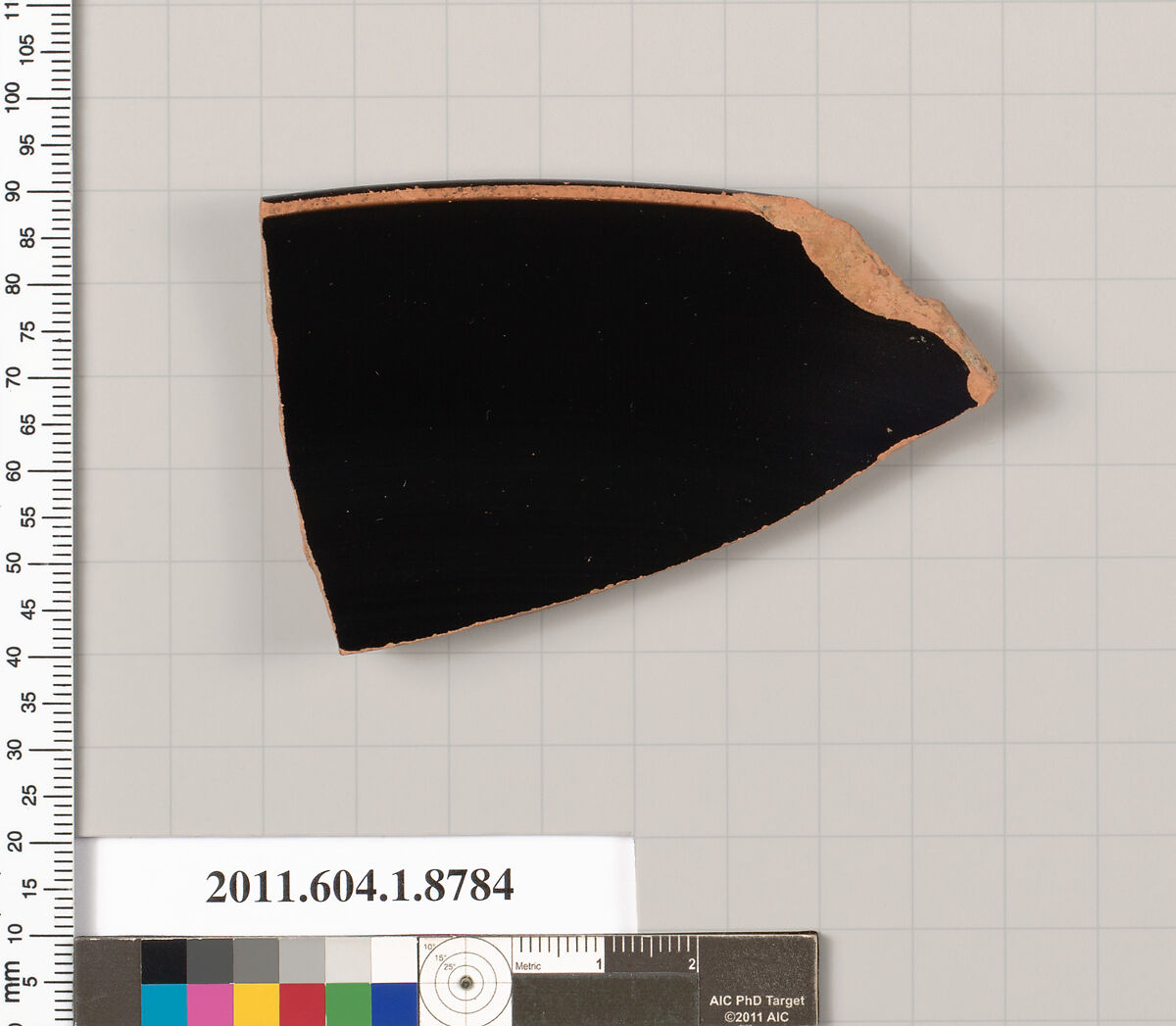 Terracotta rim fragment of a kylix (drinking cup), Terracotta, Greek, Attic