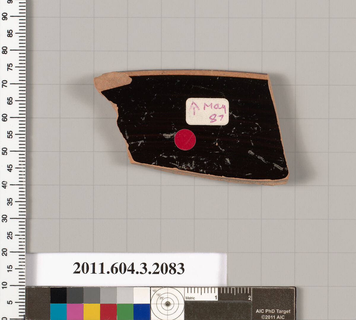 Terracotta rim fragment of a kylix (drinking cup), Terracotta, Greek, Attic