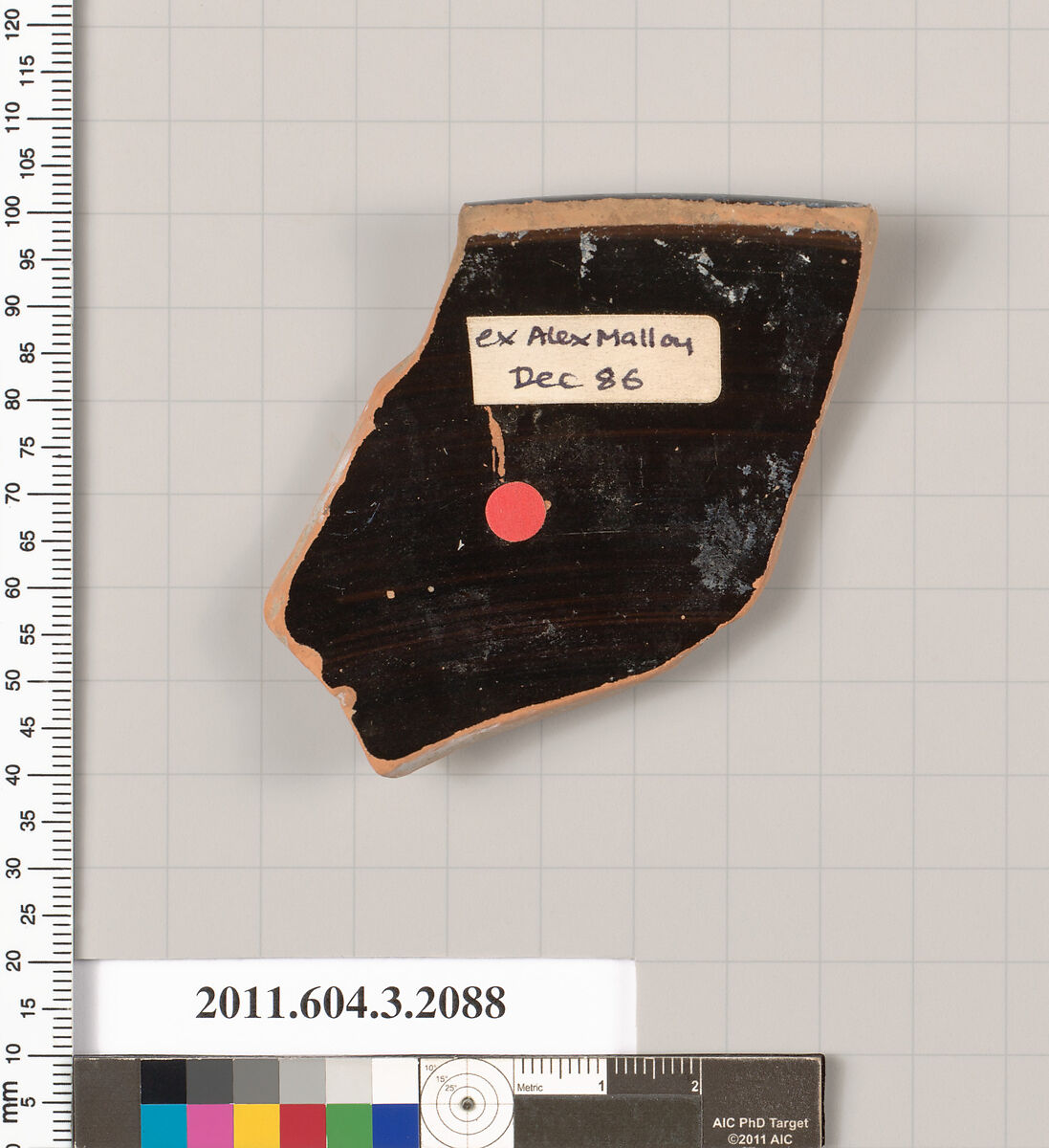 Terracotta rim fragment of a kylix (drinking cup), Terracotta, Greek, Attic