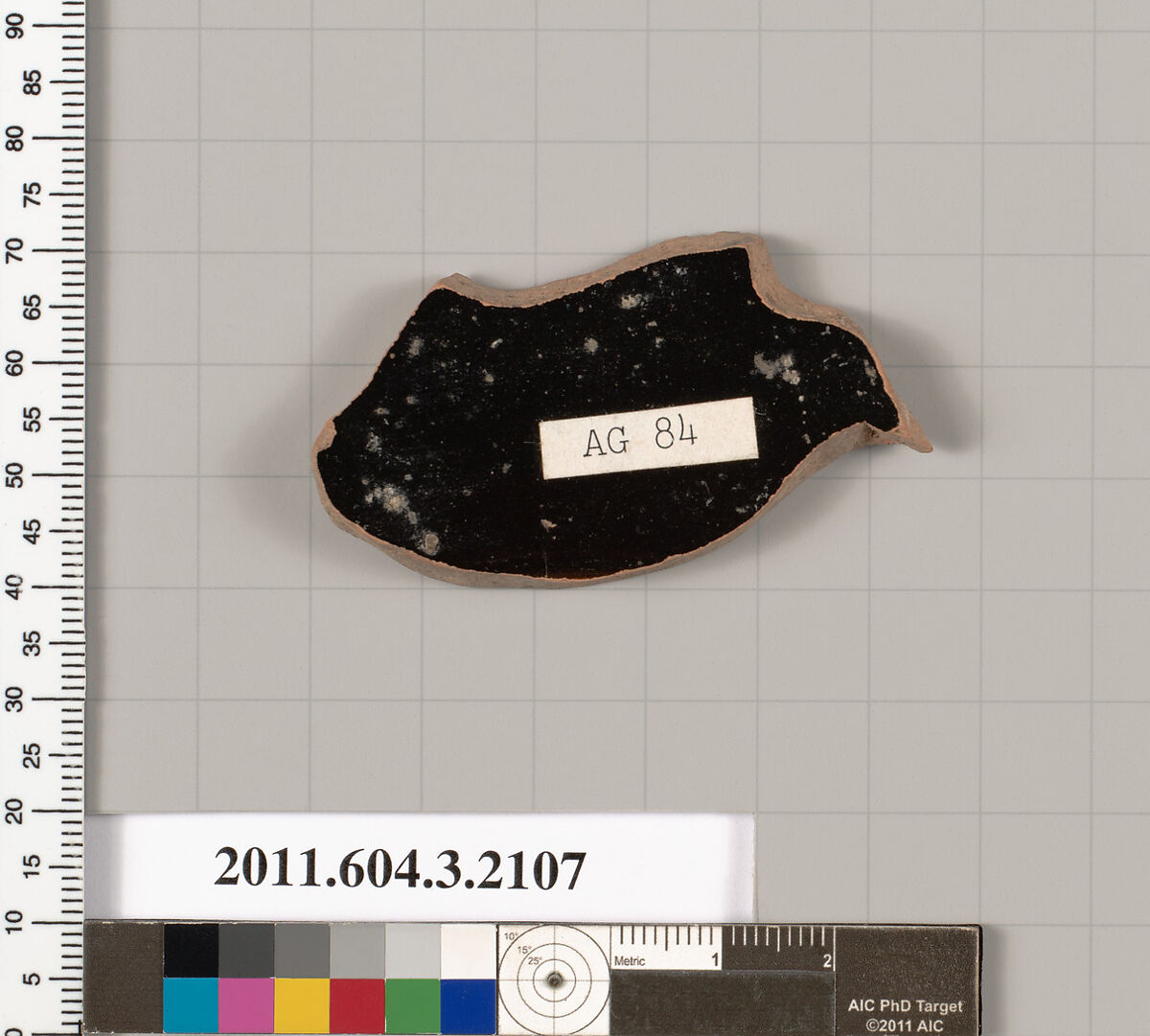 Terracotta fragment of a kylix (drinking cup), Terracotta, Greek, Attic