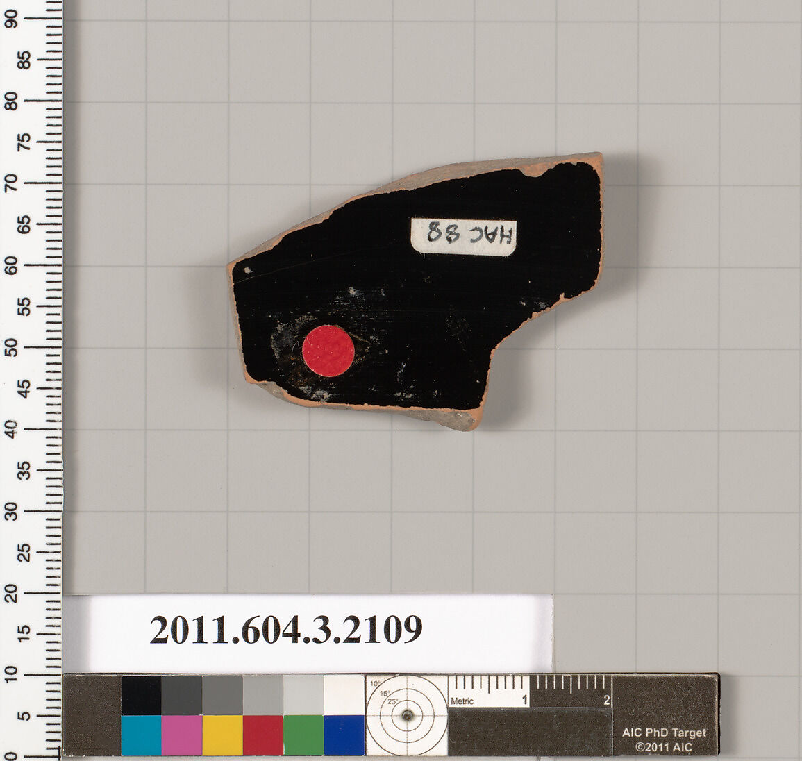 Terracotta fragment of a kylix (drinking cup), Terracotta, Greek, Attic