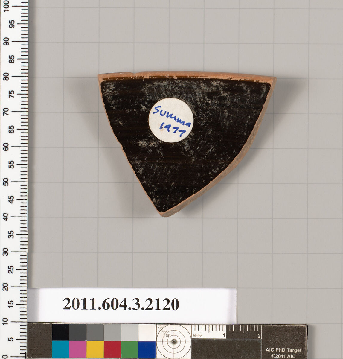 Terracotta rim fragment of a kylix (drinking cup), Terracotta, Greek, Attic