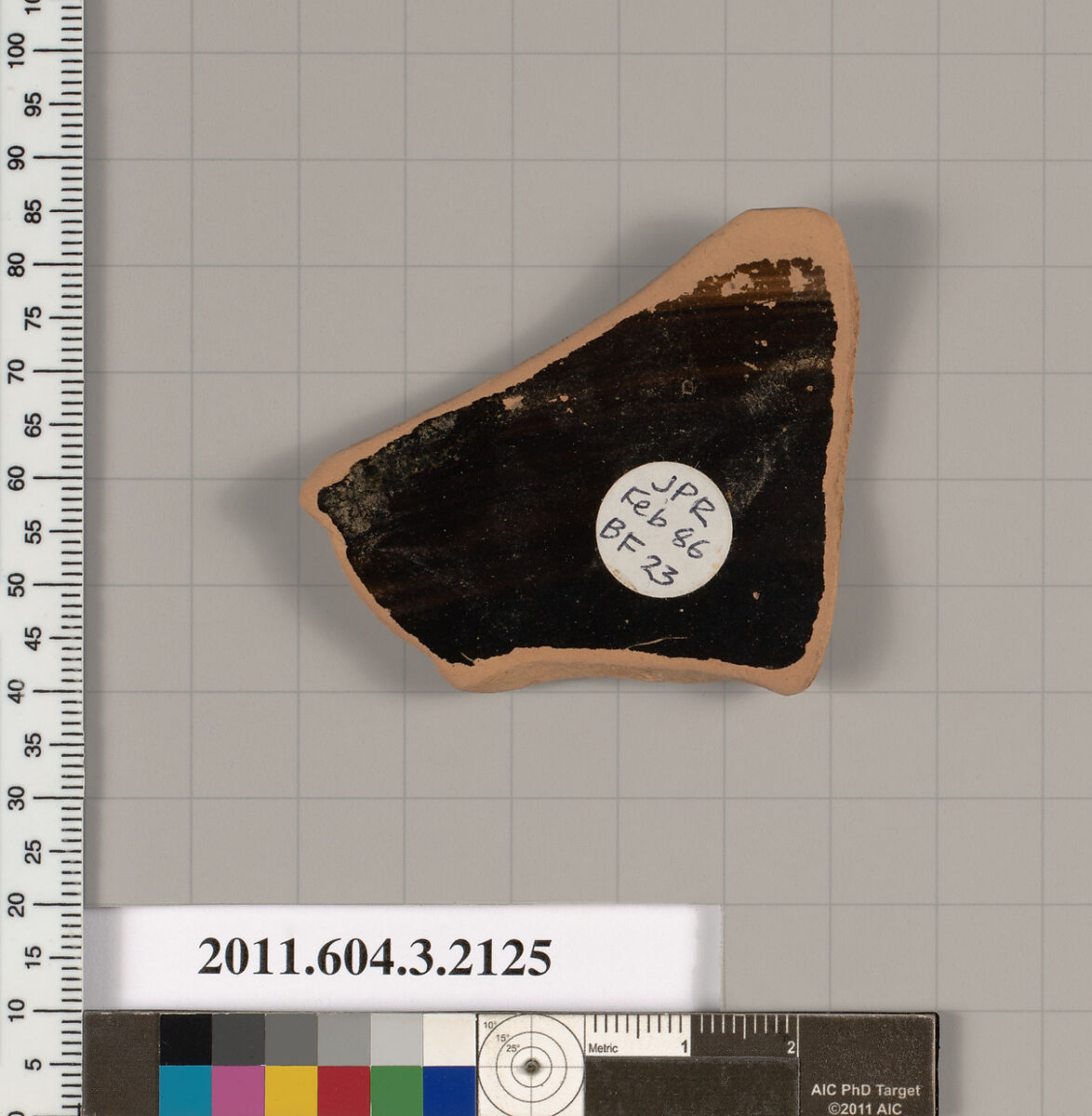Terracotta rim fragment of a kylix (drinking cup), Terracotta, Greek, Attic