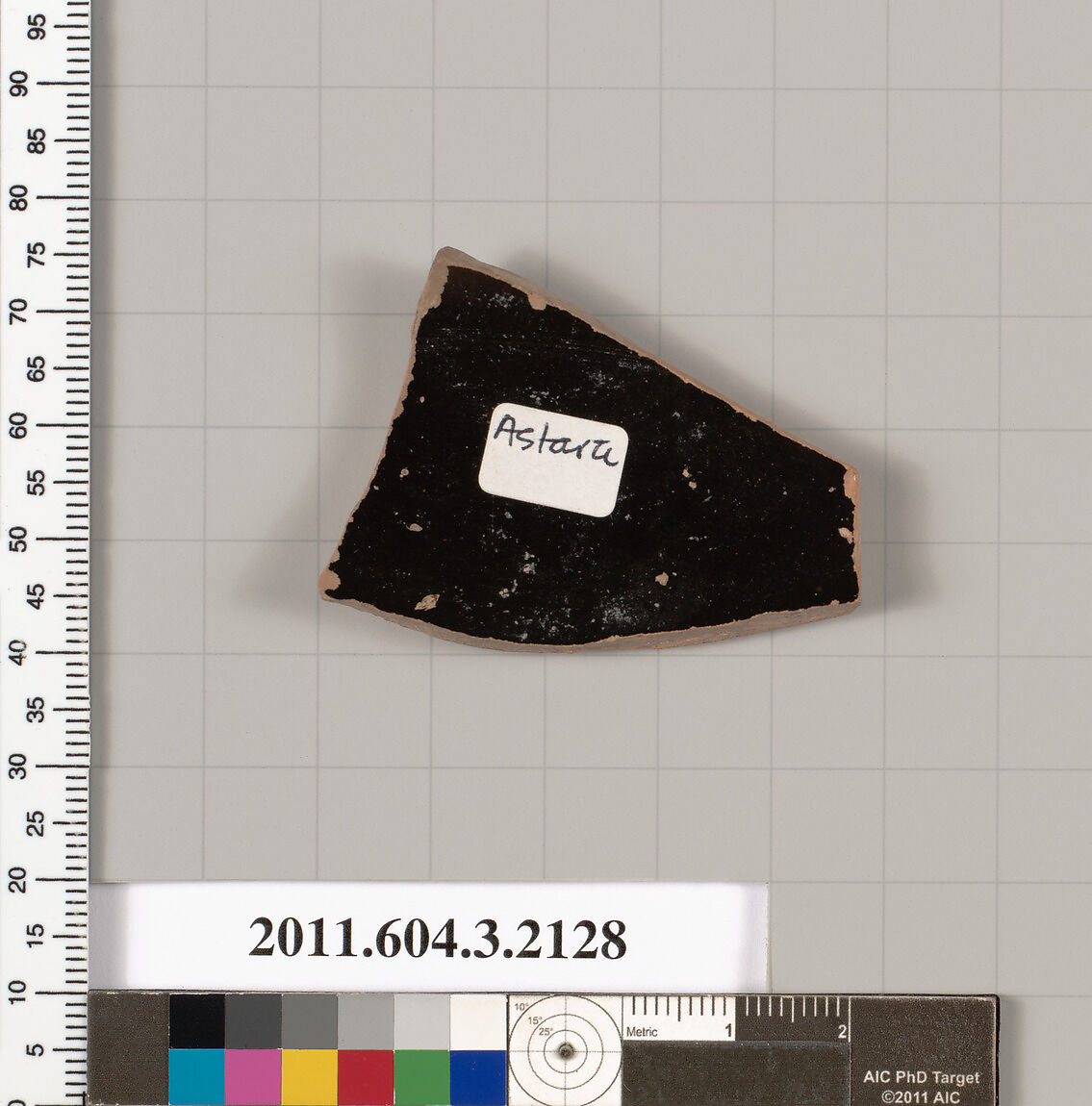 Terracotta fragment of a kylix (drinking cup), Terracotta, Greek, Attic