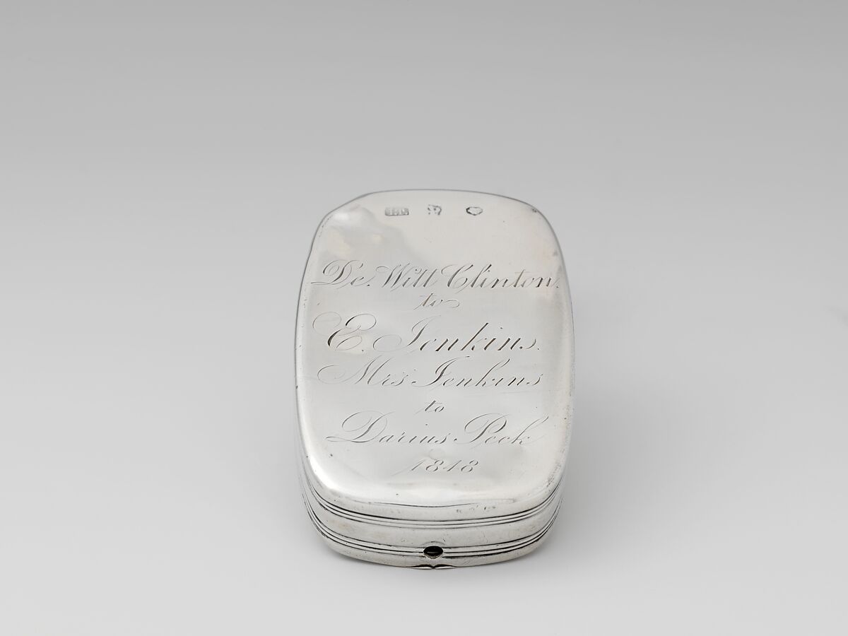 Snuffbox, Probably John Targee (American, ca. 1774–1850), Silver, American