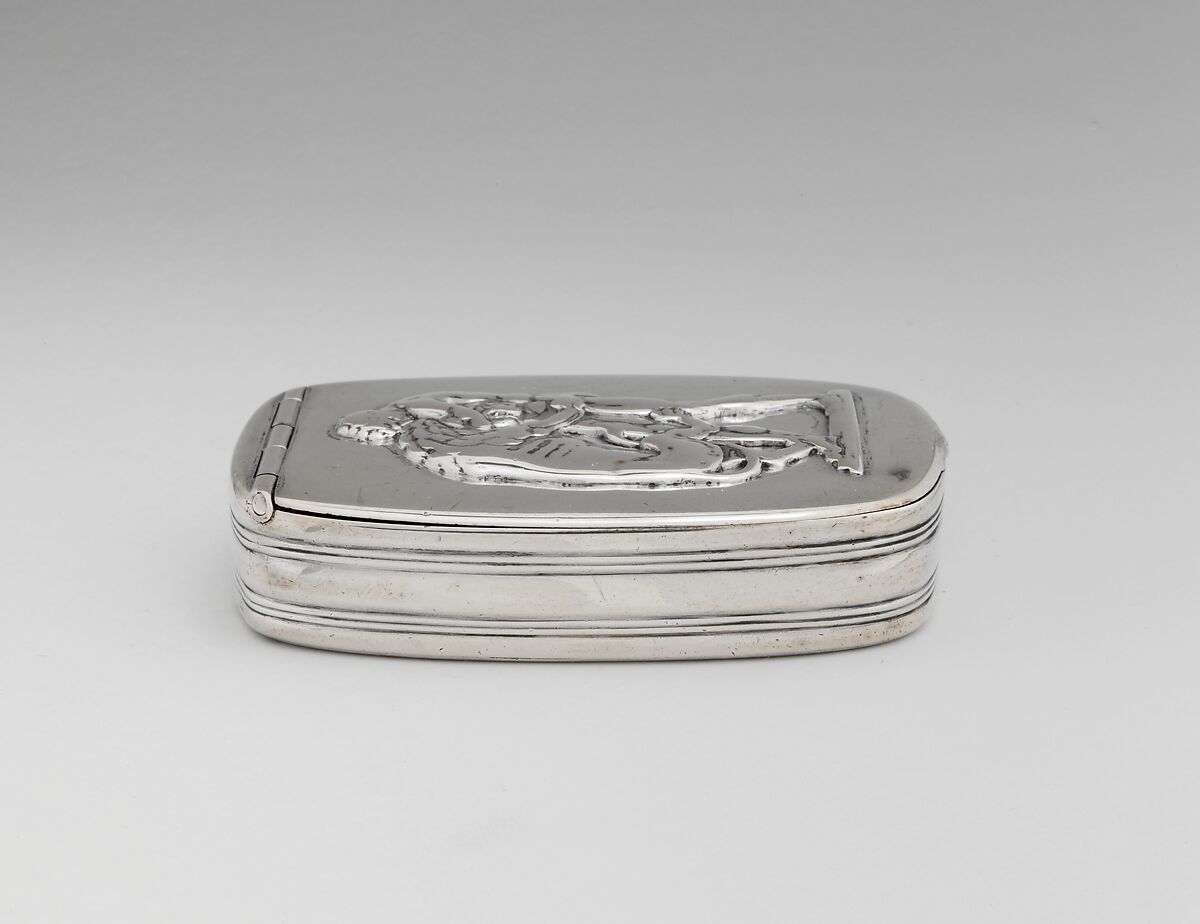Snuffbox, Probably John Targee (American, ca. 1774–1850), Silver, American 