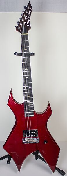 Warlock, B. C. Rich, Alder, maple, ebony, plastic, metal 